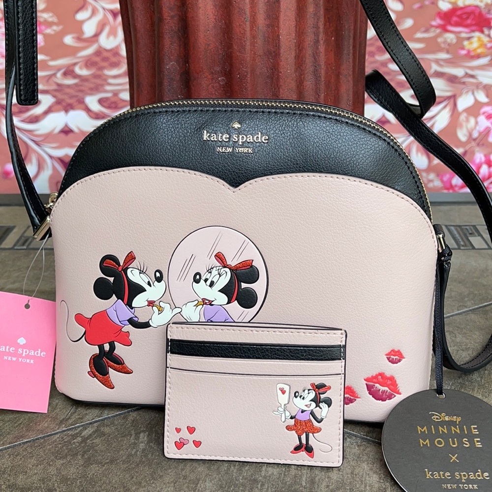 kate spade NY minnie mouse dome &
sm cardholder